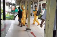 Rumah Sakit Umum Daerah Puri Husada Tembilahan, Kabupaten Indragiri Hilir (Inhil) menangani seorang pasien suspect virus corona (foto/Rgo)