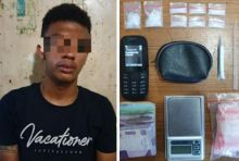 Satu orang pelaku tindak pidana narkotika jenis sabu berisinal DS alias Ramon (19) warga Jalan Pertanian gang Buntu, Kelurahan Duri Barat, tak berkutik saat diringkus Jajaran satnarkoba Polres Bengkalis (foto/Hari)