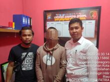 Polres Indragiri Hilir (Inhil) menangkap MA (18) seorang pelajar di Tembilahan (foto/Rgo) 