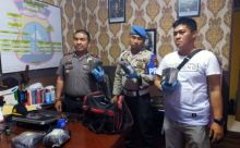 Polsek Bengkalis berhasil menangkap orang diduga sebagai kurir dengan membawa 5 kilogram sabu (foto/hari) 