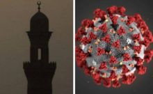 Muazin di salah satu masjid di Kuwait, di Teluk Persia, Timur Tengah menangis setelah pemerintahnya menutup sementara masjid (foto/ilustrasi)