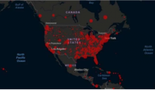 Gambaran tentang penyebaran virus Corona di Amerika. Foto: int 