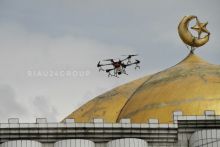 Sebuah drone khusus untuk melakukan penyemprotan disinfectan untuk mengantisipasi wabah covid-19