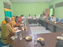 MUI Kabupaten Bengkalis melakukan rapat koordinasi dengan Instansi terkait virus corona (foto/Hari)