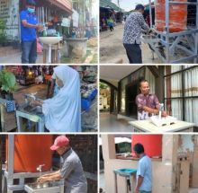 Sejumlah Lokasi Kantor badan Fasilitas Umum Menyediakan Tempat Cuci Tangan (foto/Zal)