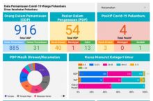 Grafik data Corona di Pekanbaru