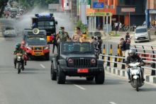 Penguman sosial distancing yang dilakukan di Kota Pekanbaru. Foto: int 