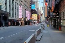 Kota New York yang tampak sepi akibat karantina virus Corona. Foto: int 