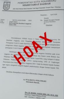 Surat rencana pemberhentian THL Hoax