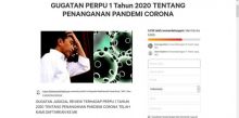 Petisi tolak Perpppu penanganan corona di laman Change. Org