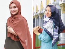 Selebgram Ririn Anjani gadis Aceh (kanan) dan Lia Utami asal Padang, Sumbar (kiri)