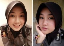 Cantik dan imutnya Bripda Enji yang mempesona netizen (foto/int)