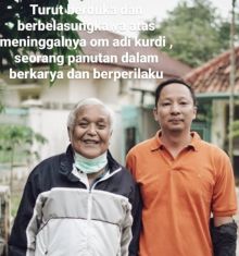 Ringgo agus bersedih Adi Kurdi pemeran Abah di serial Keluarga Cemara meninggal dunia (foto/int)