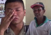 Bripda Erdha anak seorang kuli bangunan lulus polisi murni (foto/int)