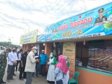 Wakil Bupati Kabupaten Indragiri Hilir (Inhil), H Syamsuddin Uti meninjau sejumlah Posko Satgas Penanganan Pencegahan Covid-19 yang berada di wilayah perbatasan (foto/Rgo)