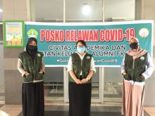 Gardana tim relawan COVID-19 FK Unri yang mengikuti kukerta kerelawanan wabah COVID-19