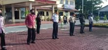 Gelar Apel Konsolidasi Soal PSBB, Berikut Penyampaian Wakapolres Bengkalis (foto/Hari)