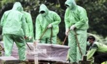 Pemakaman korban virus Corona. (Ilustrasi) 