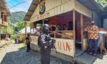 Pospol 99 di Papua yang diserang kelompok misterius akhir pekan kemarin. Foto: int