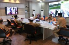 Vicon Dengan Kasatgaswil V KPK, Pj Sekda Paparkan Persiapan Penganggaran Penanganan Covid-19 (foto/ist)