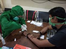 Rapid Test salah seorang warga Pekanbaru