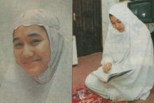 Mendiang Nike Ardilla ternyata rajin baca Alquran sehabis shalat subuh (foto/int)