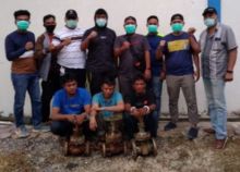 FOTO: Tiga orang tersangka