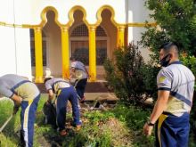 FOTO: Kapolres Bengkalis saat meminpin Baksos di Masjid desa Senggoro