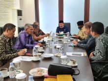 Suasana silaturrahmi Rektor dan Tim Pascasarjana Universitas Islam Riau dengan Bupati Kampar Selasa siang (23/06 2020)