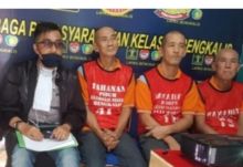 FOTO: Tiga terdakwa WNA saat gelar sidang online