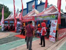 FOTO: Servis motor dikantor Satlantas bengkalis