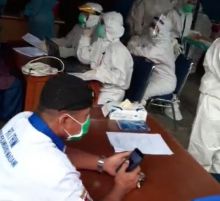 Rapid Test massal pagi ini di Pasar Sukaramai