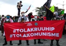 Aksi demo tolak RUU HIP