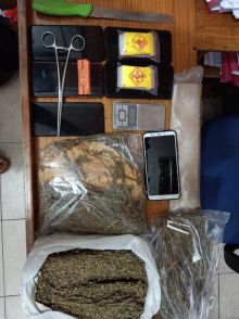 FOTO: BB Ganja kering yang akan diedarkan