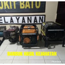 FOTO: barang bukti berupa mesin genset