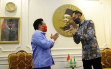 Cak Imin dan AHY saat melakukan pertemuan
