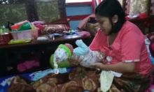 IRT di Tasikmalaya yang melahirkan seorang bayi laki-laki setelah hamil cuma 1 jam. Foto: int 