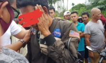 Penjambret HP di Pangkalan Kerinci Berhasil Ditangkap Warga (foto/Ardi)