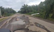 FOTO: Kondisi Jalan bukit batu-Dumai