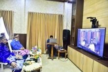 HUT Riau Ke-63, Pemkab Inhil Ikuti Rapat Paripurna Istimewa Secara Virtual (foto/ist)