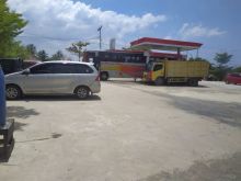 FOTO: SPBU di jalan Pangkalan Jambi, Bukit Batu