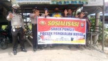 Polsek Pangkalan Kuras Lakukan Sosialisasi Saber Pungli Kepada Anggota SPSI