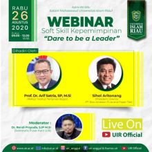 Pusat Karir UIR Hadirkan Rektor IPB dan Presdir RAPP di Webinar Soft Skill Kepemimpinan
