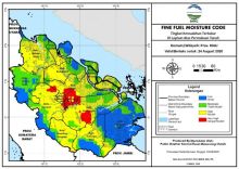 Tingkat kemudahan terbakar di wilayah Riau