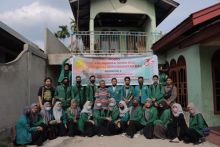 Mahasiswa UMRI KKN di Sidomulyo Barat dengan Sosialisasikan Bahaya Karhutla Ditengah Covid-19