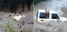Pengemudi Jip Ini Nekad Melanjutkan Perjalanan Dengan Melewati Amukan Banjir, Hal Tragis Ini yang Terjadi Selanjutnya...
