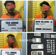 Tiga pelaku beserta barang bukti