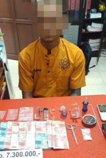 Pemuda Bertato di Tembilahan ini Tak Berkutik Ditangkap Polisi (foto/int)