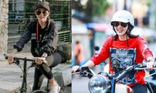Cantikan Mana, Wika Salim Lagi Gowes Brompton atau Motoran Moge? (Foto/int)