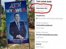 Bukan Anak dan Menantu Jokowi, Netizen Sedang Heboh Spanduk Keponakan SBY (foto/int)